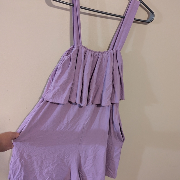 Smash+Tess 🇨🇦 Purple Ruffle Overalls - Picture 2 of 2